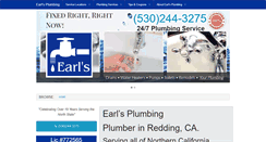 Desktop Screenshot of earlsplumbing-redding.com