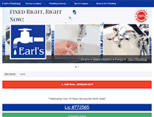 Tablet Screenshot of earlsplumbing-redding.com